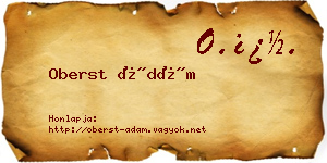 Oberst Ádám névjegykártya